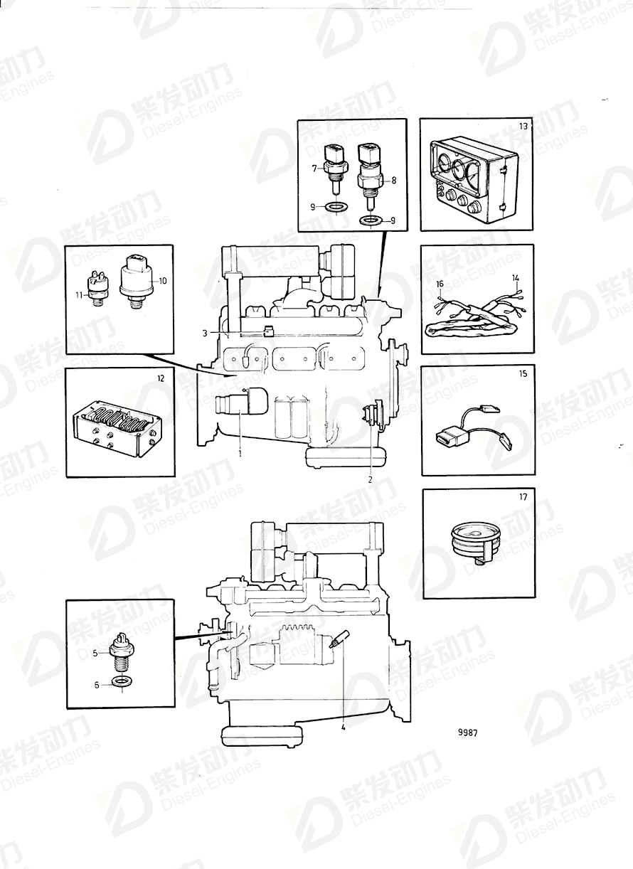 volvo penta Cable block 862218 Drawing volvo penta Cable block 862218 Drawing